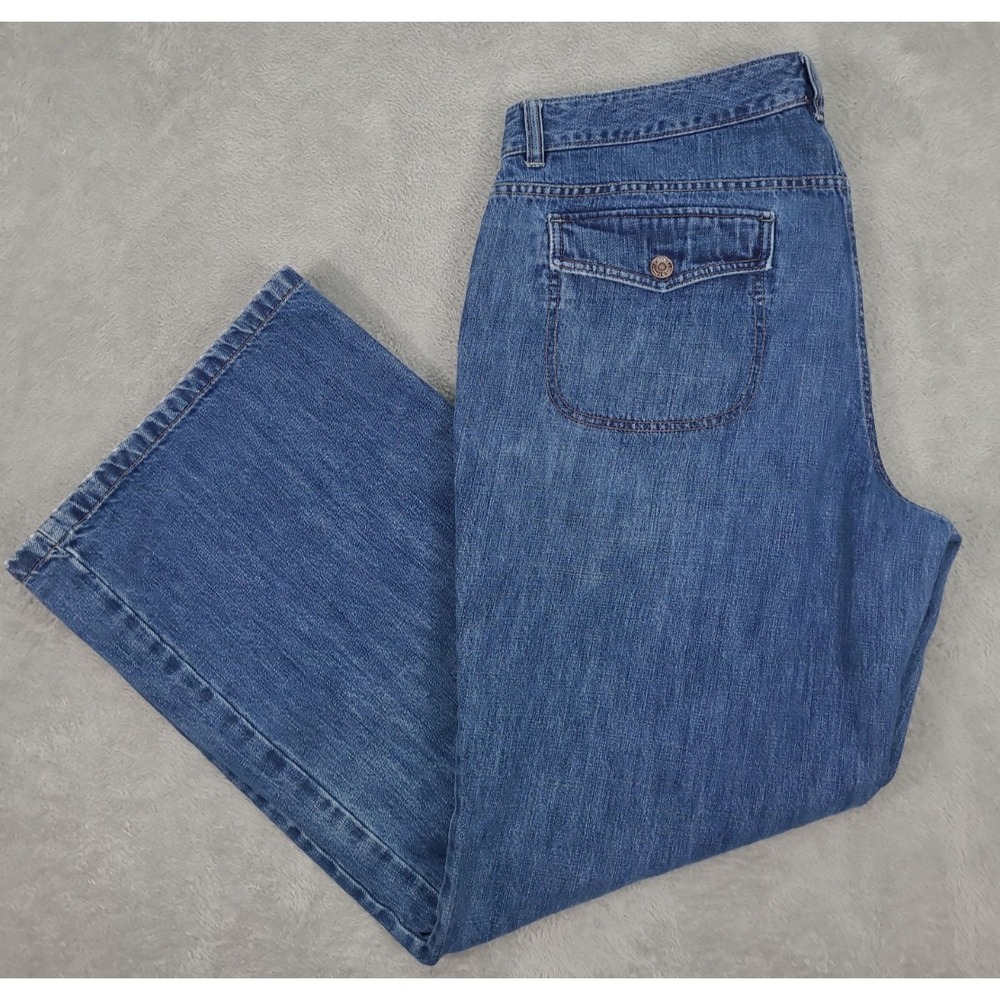 Old Navy Y2K Boot-Cut Wide Leg Low Waist Blue Jeans Womens Sz‎ 18 (2005)